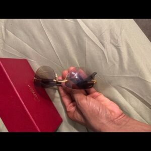 cartier sunglasses buffer style wooden